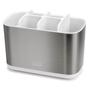 JOSEPH JOSEPH - EasyStore Steel - Pojemnik łazienkowy L - biały