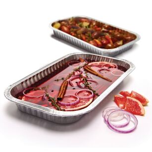 BROIL KING - Wąska tacka aluminiowa 3 szt.